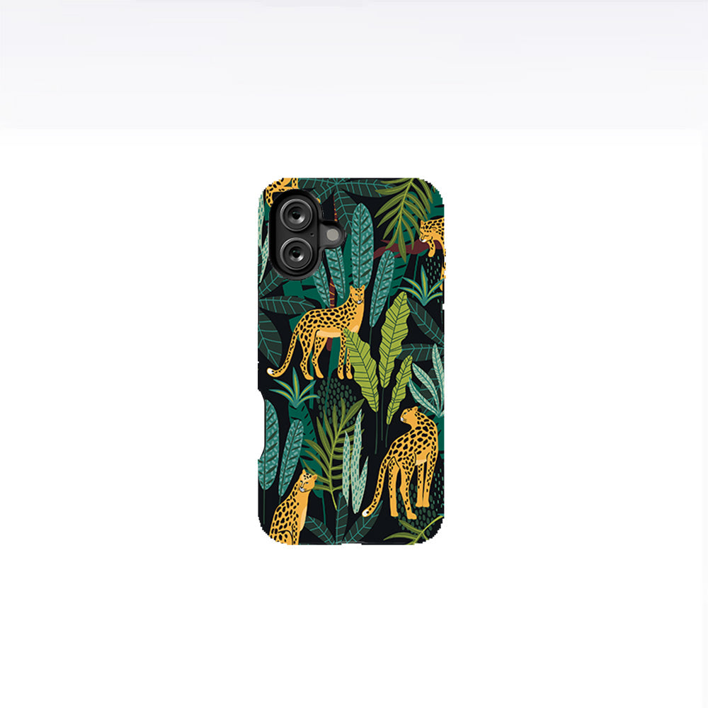 Leopards-Tropical Leaves Phone Case
