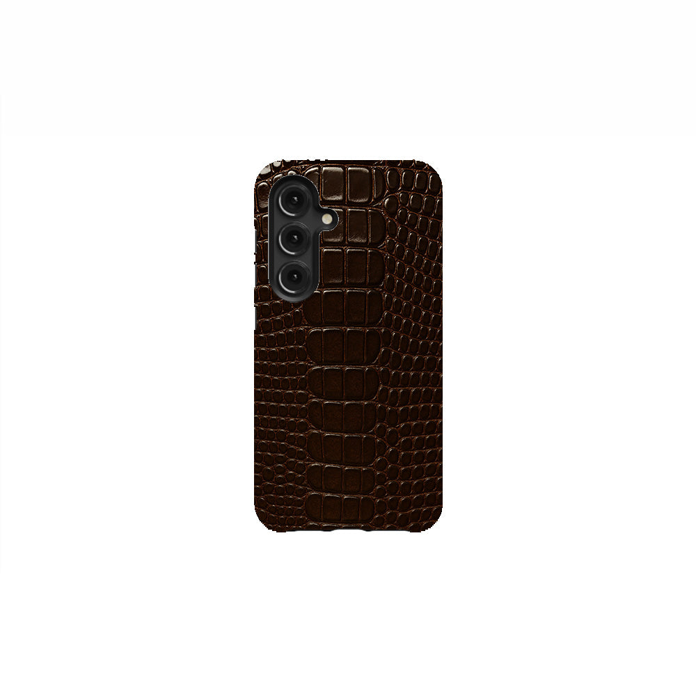 Alligator skin Printed Design-Dark Brown Phone Case