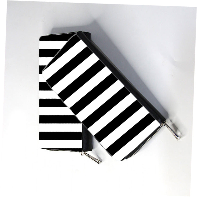Mono Stripes Zip Wallet