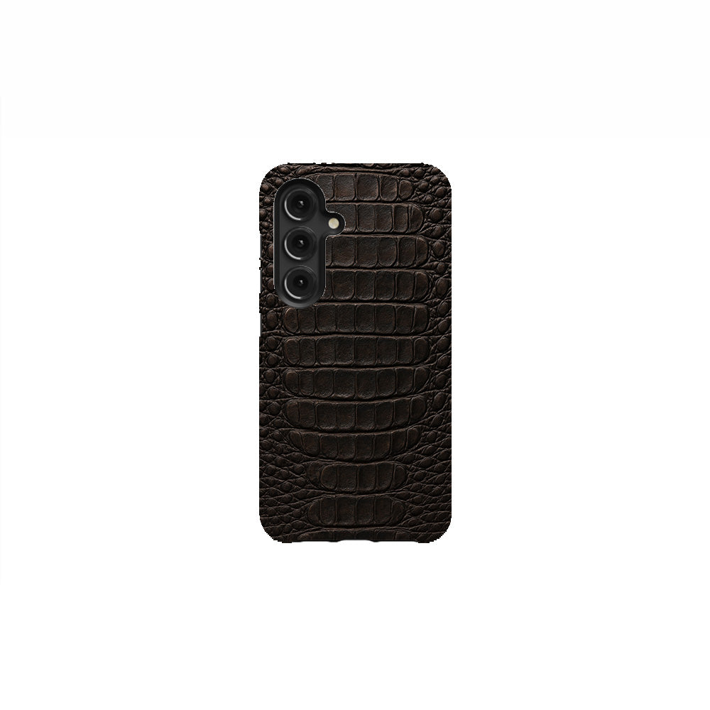 Crocodile Skin Texture - Black  Phone Case