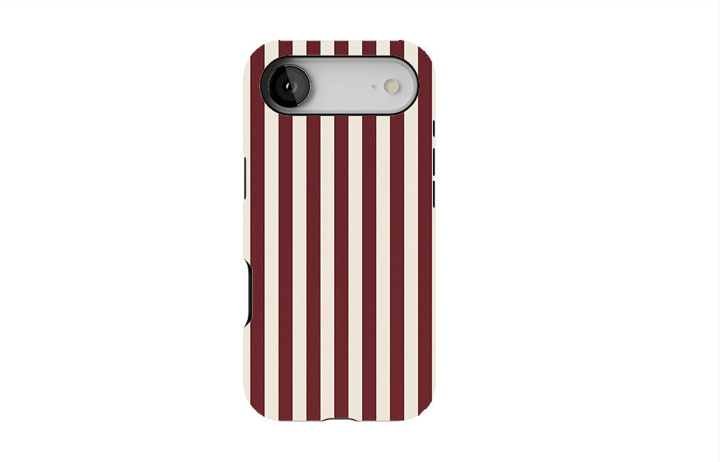 Burgundy Silk Stripes Phone Case