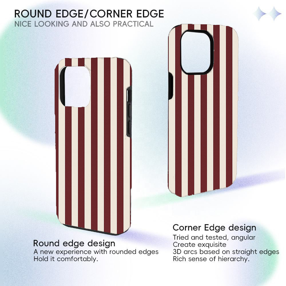 Burgundy Silk Stripes