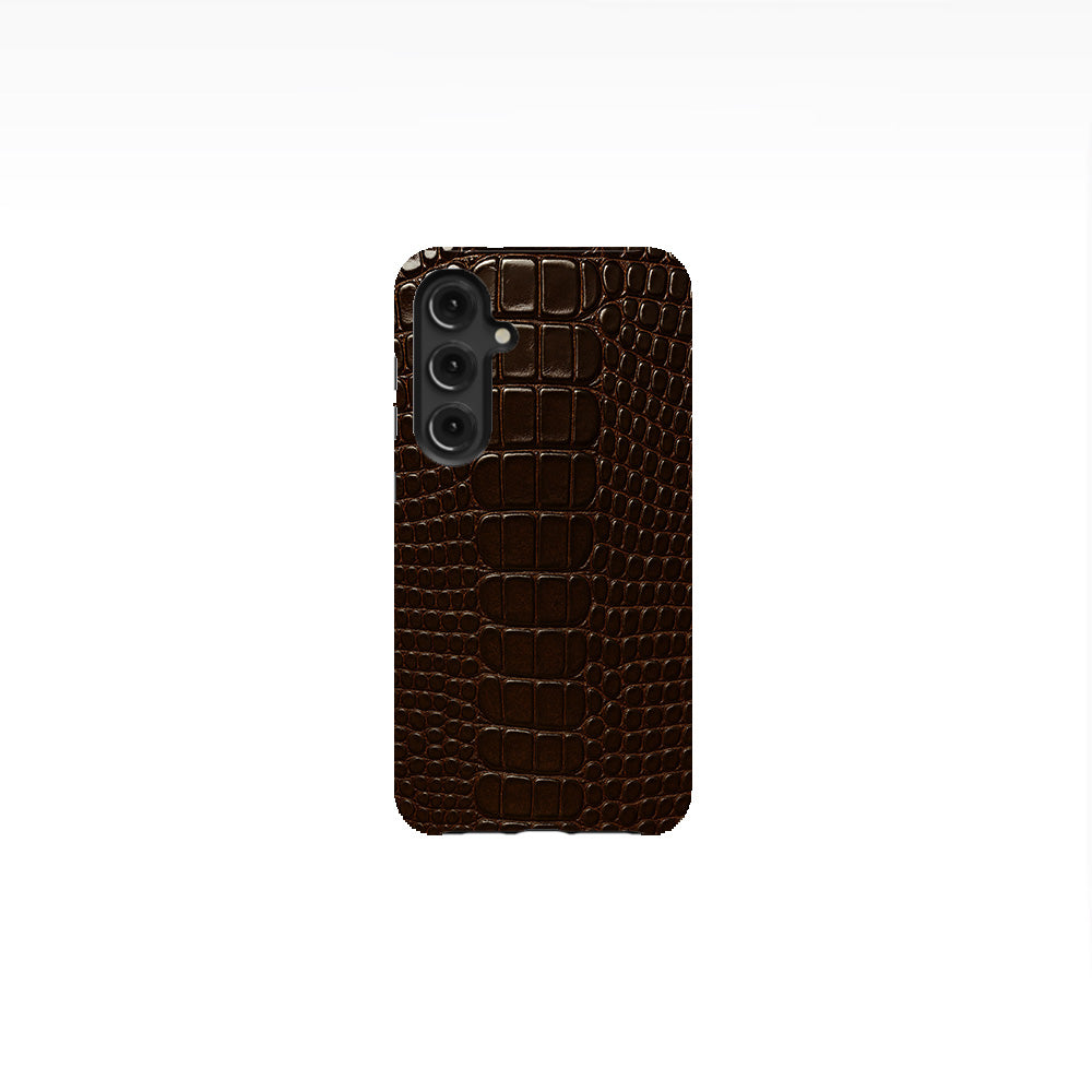 Alligator skin Printed Design-Dark Brown Phone Case
