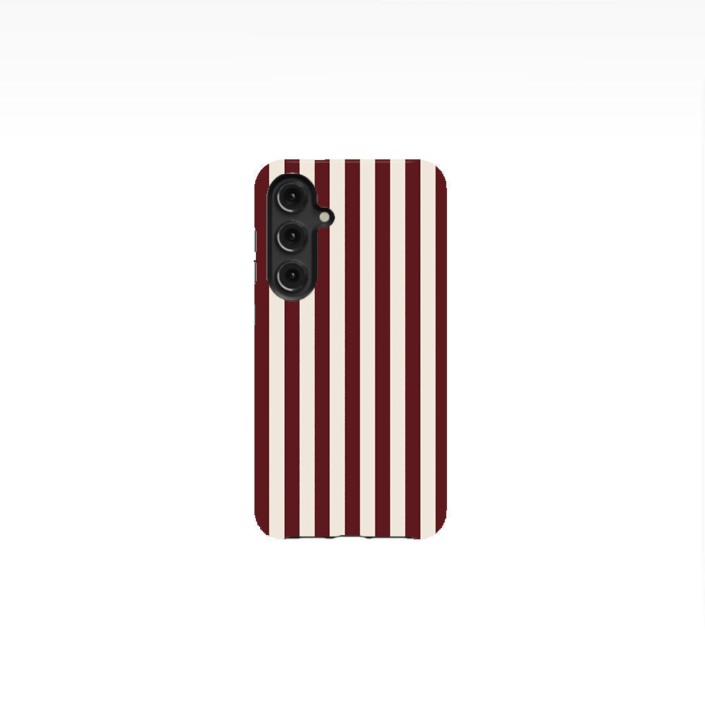 Burgundy Silk Stripes Phone Case