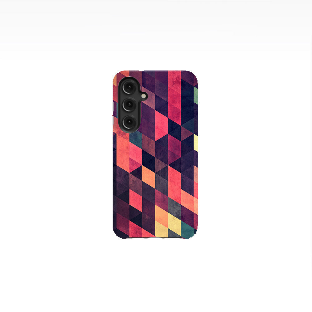 Crimson Geometry Phone Case
