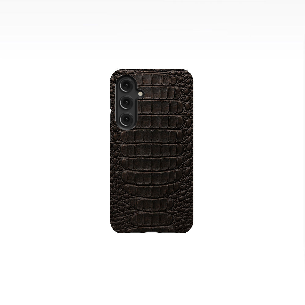 Crocodile Skin Texture - Black  Phone Case
