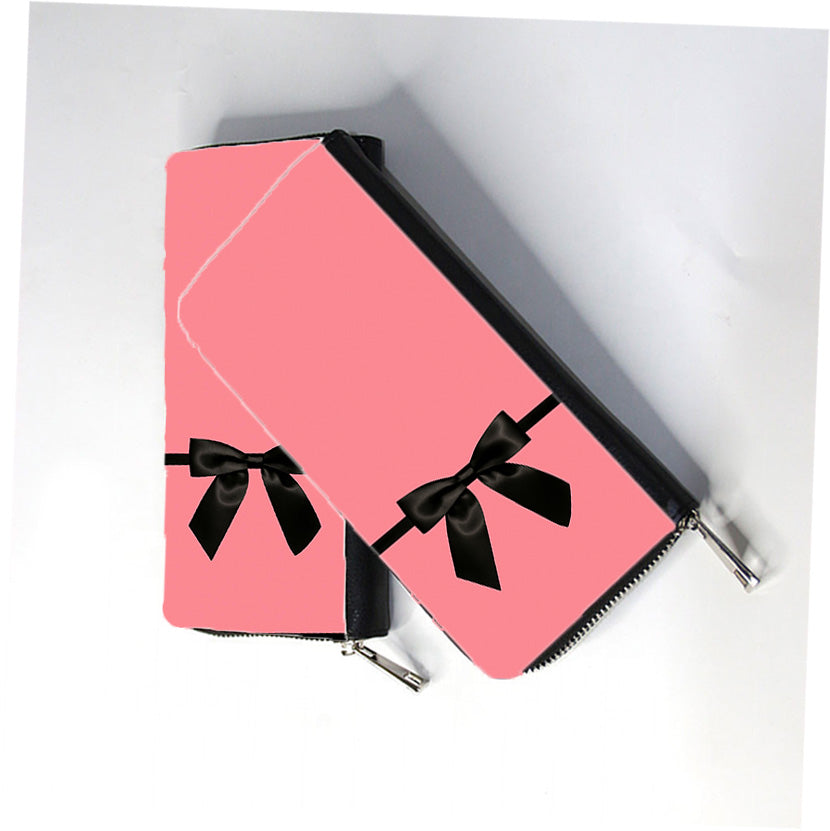 Pink Ribbon Zip Wallet