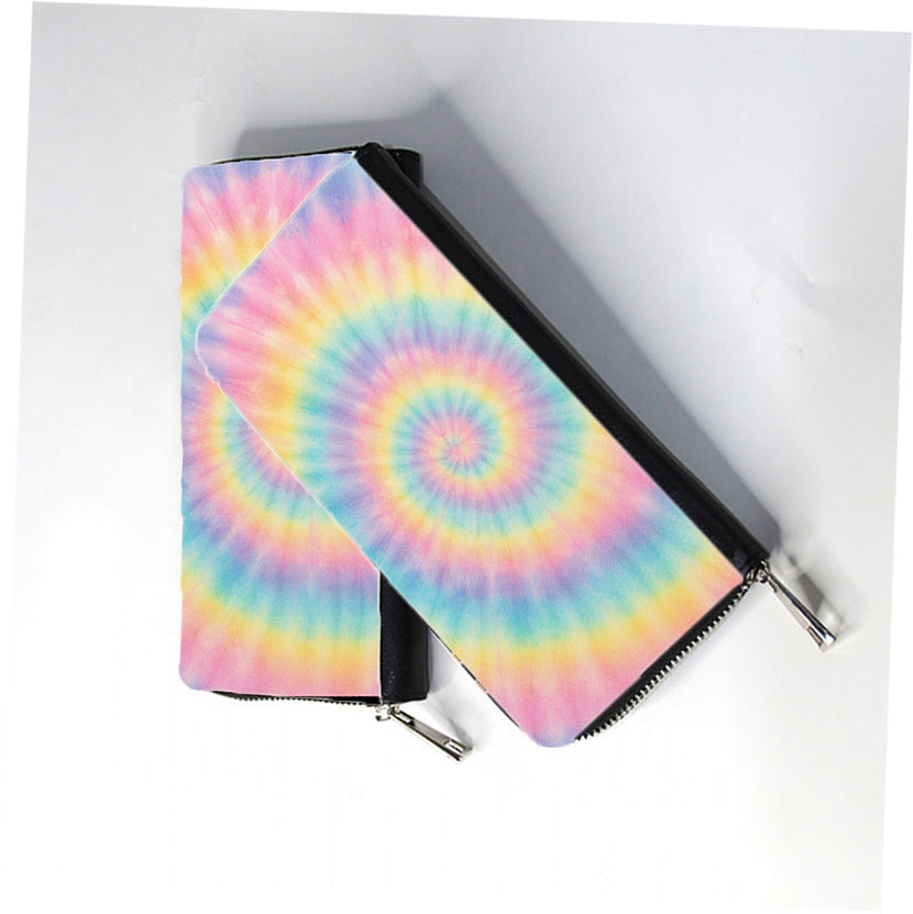 Prismatic Tie Die Zip Wallet