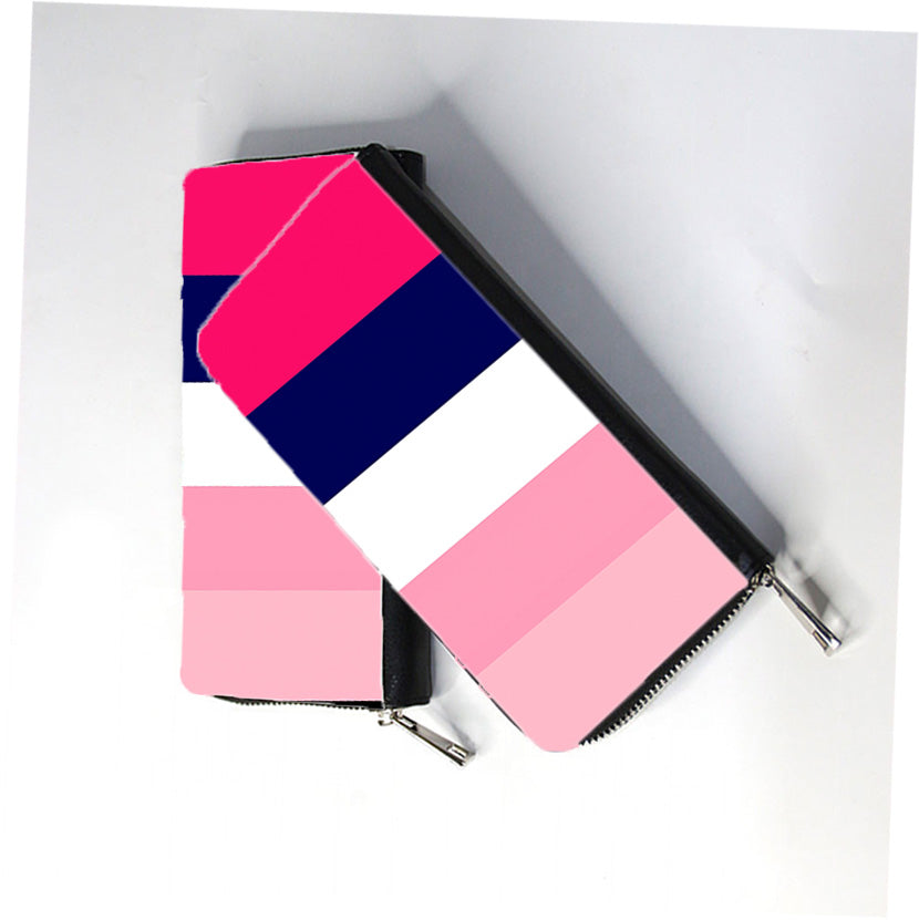 Blush Contrast Zip Wallet