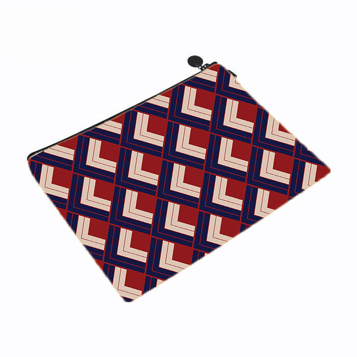 Retro Chevron Makeup Bag