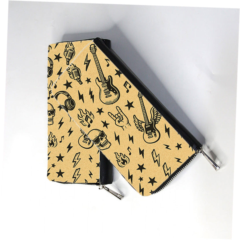 Rock Roll Zip Wallet