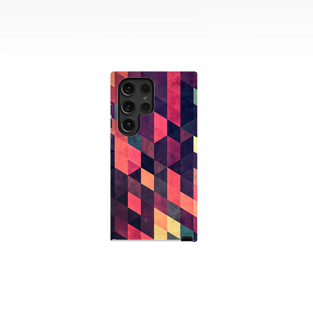 Crimson Geometry Phone Case