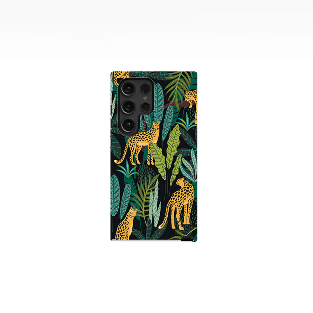 Leopards-Tropical Leaves Phone Case