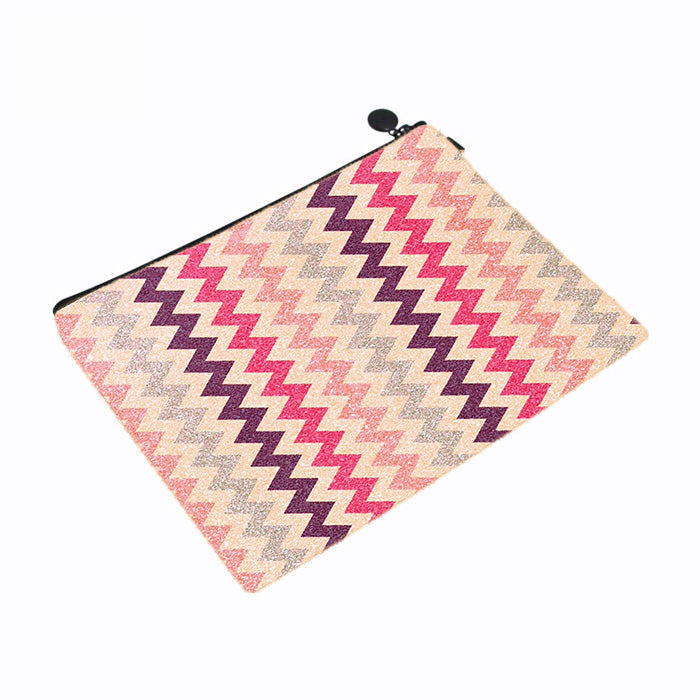 Sunset Zigzag Makeup Bag
