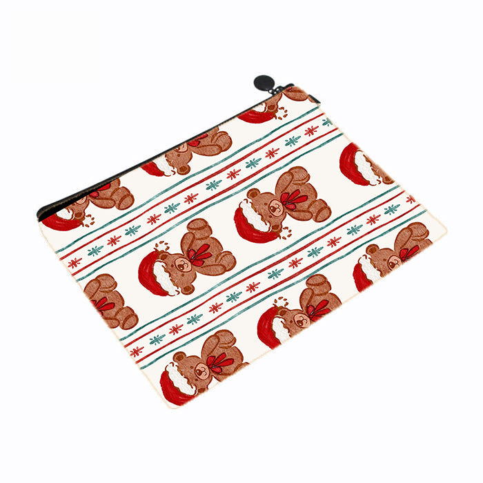 Teddybearstarverticalstripelg Makeup Bag