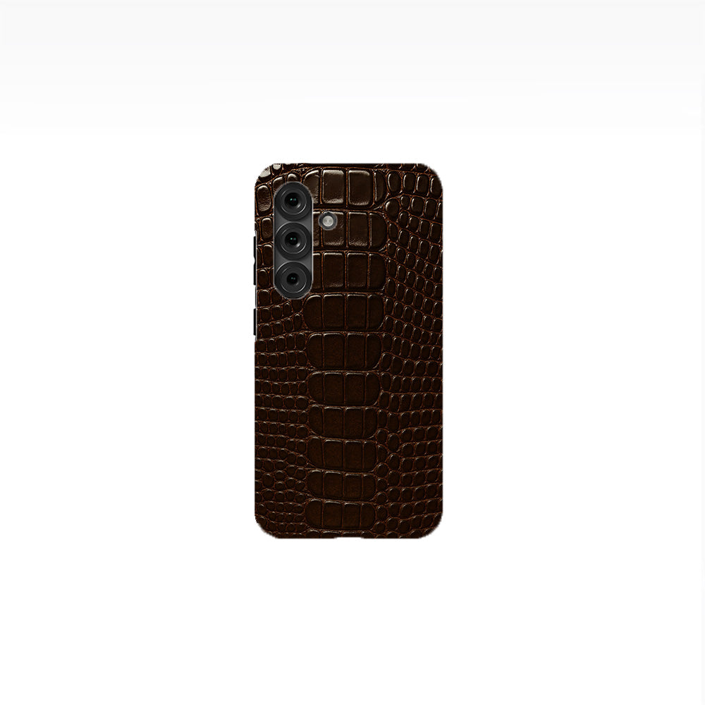 Alligator skin Printed Design-Dark Brown Phone Case