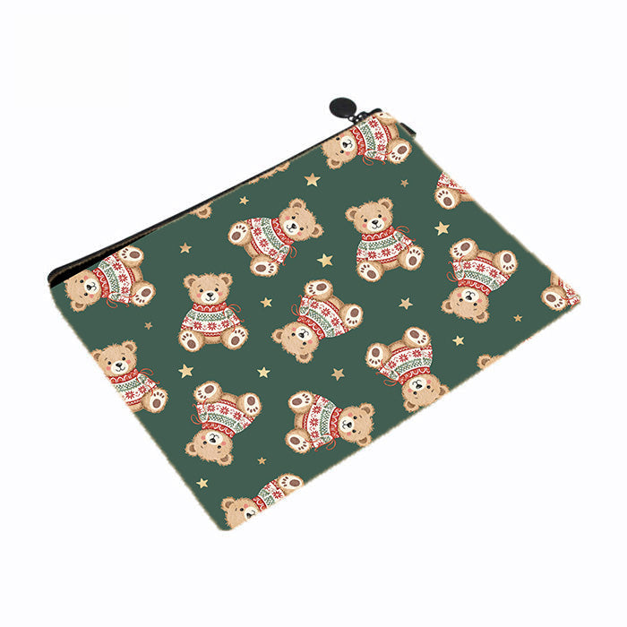 Teddypattern Makeup Bag