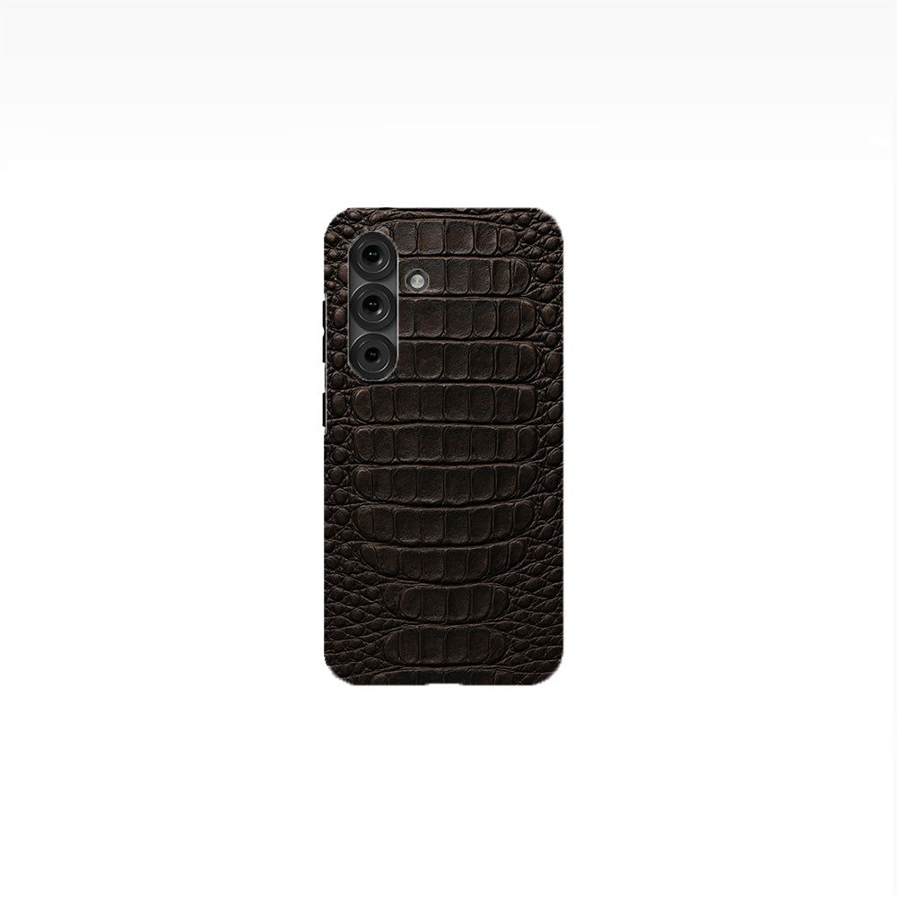 Crocodile Skin Texture - Black  Phone Case