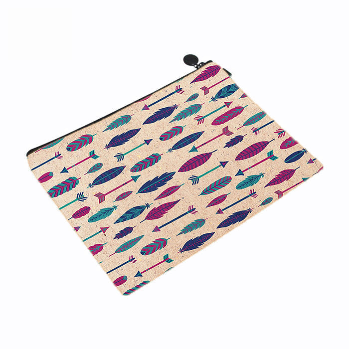 Tribal Feathers Makeup Bag