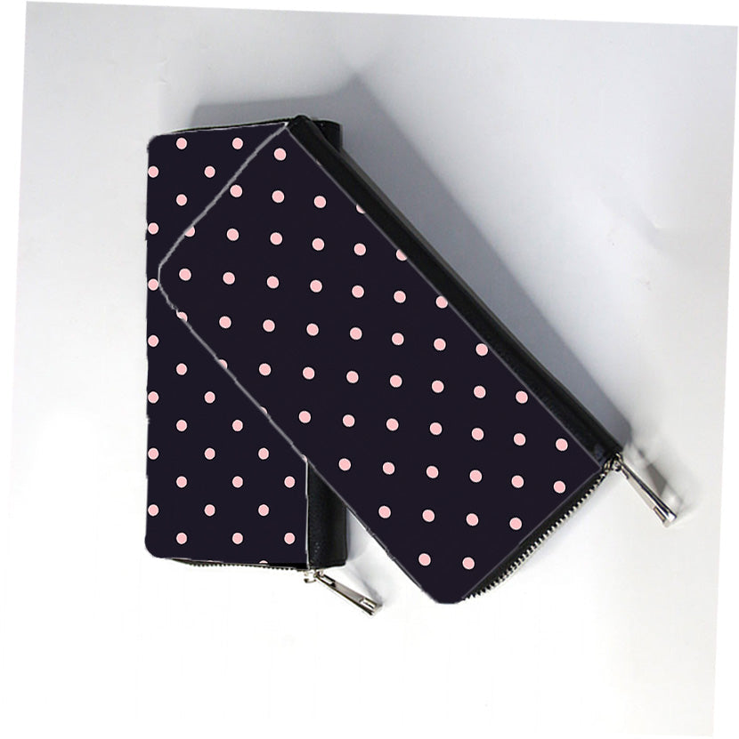 Blush Pink Polka Zip Wallet