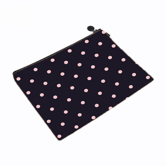 Blush Pink Polka Makeup Bag