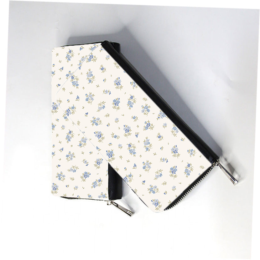 Vintage Ivory Floral Zip Wallet