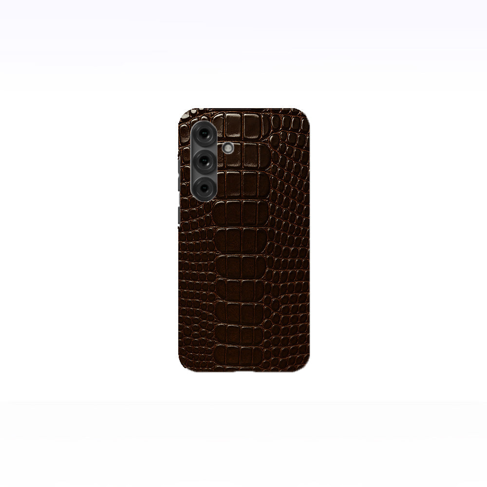 Alligator skin Texture-Dark Brown Phone Case