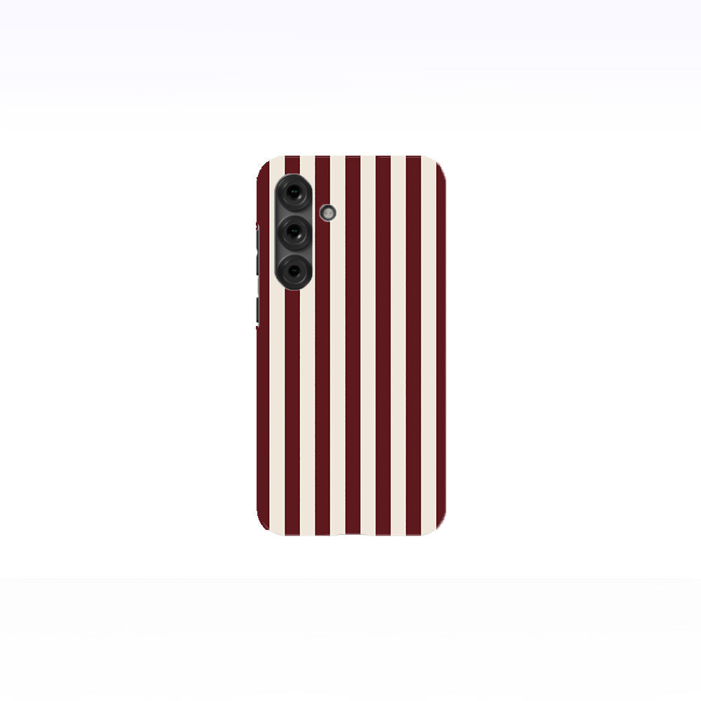 Burgundy Silk Stripes Phone Case