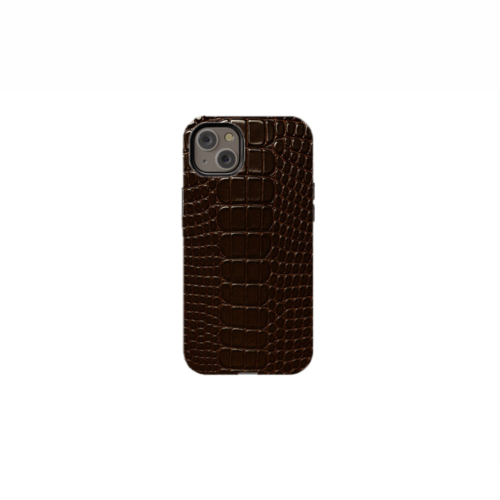 Alligator skin Texture-Dark Brown Phone Case