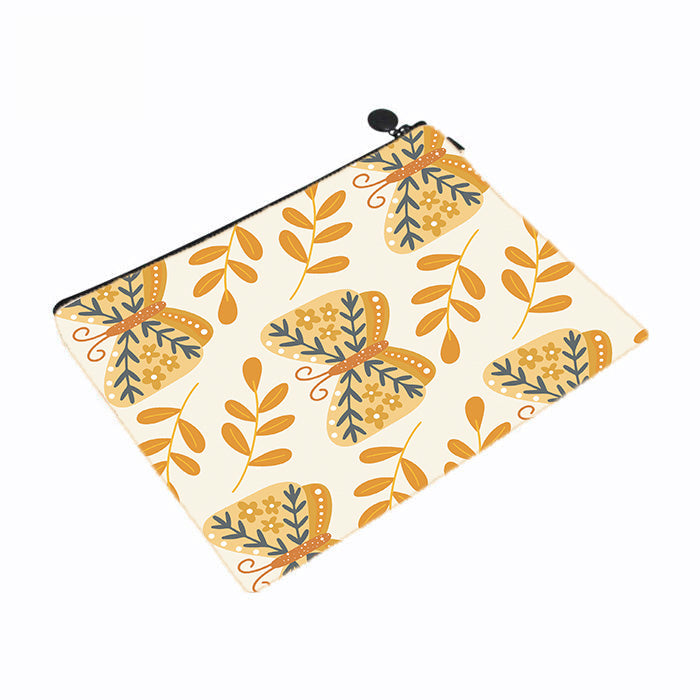 Boho Botanical Butterflies Makeup Bag