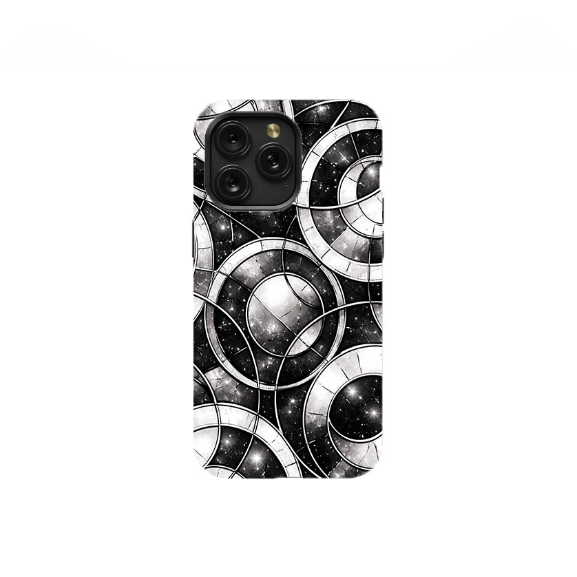 Monochrome stained pattern Phone Case