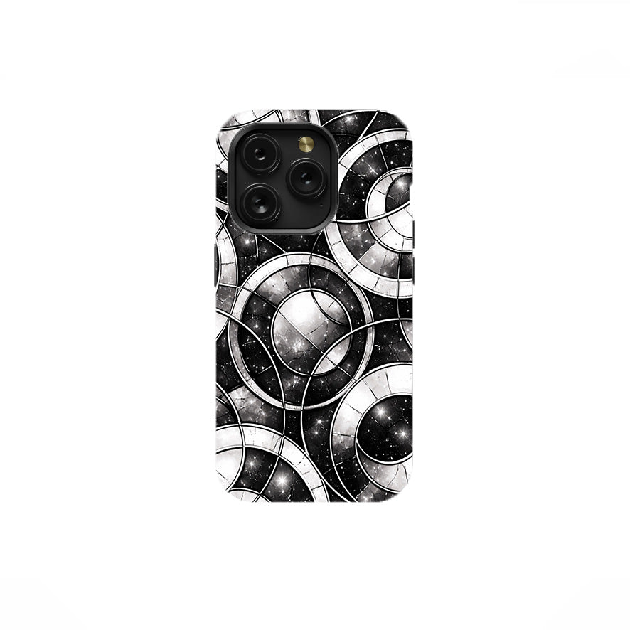 Monochrome stained pattern Phone Case
