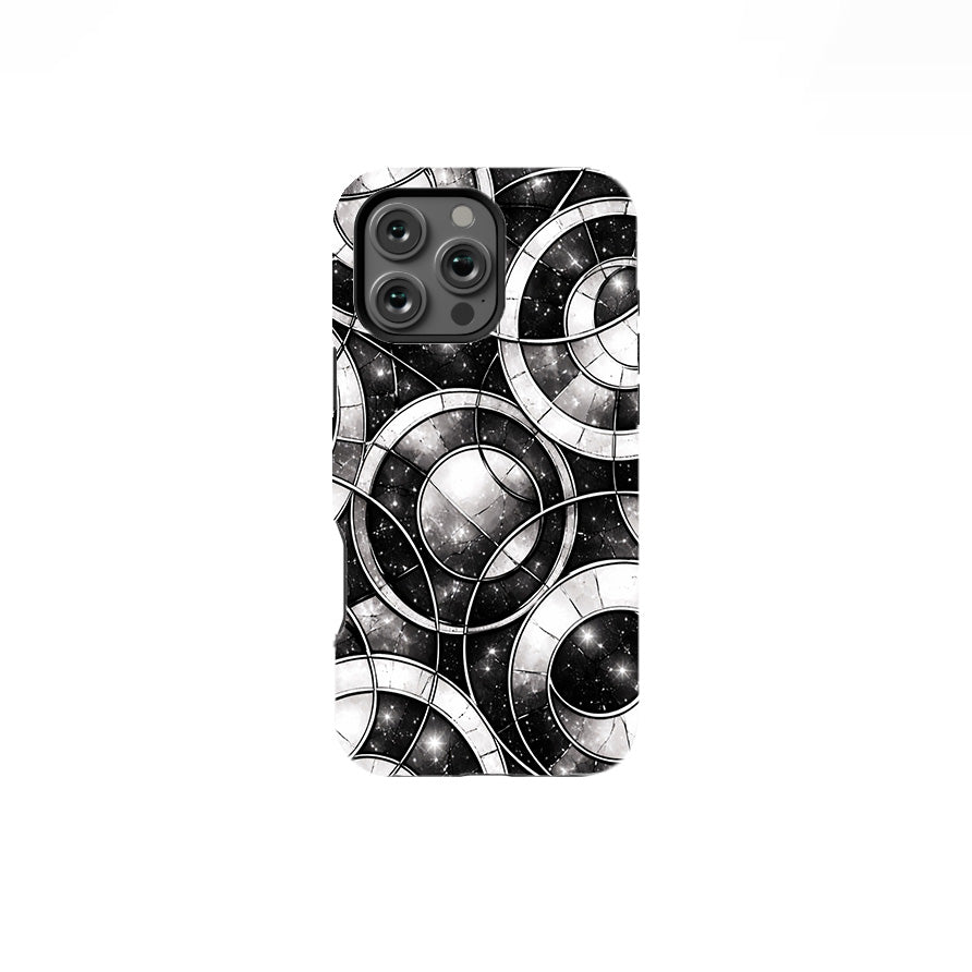 Monochrome stained pattern Phone Case