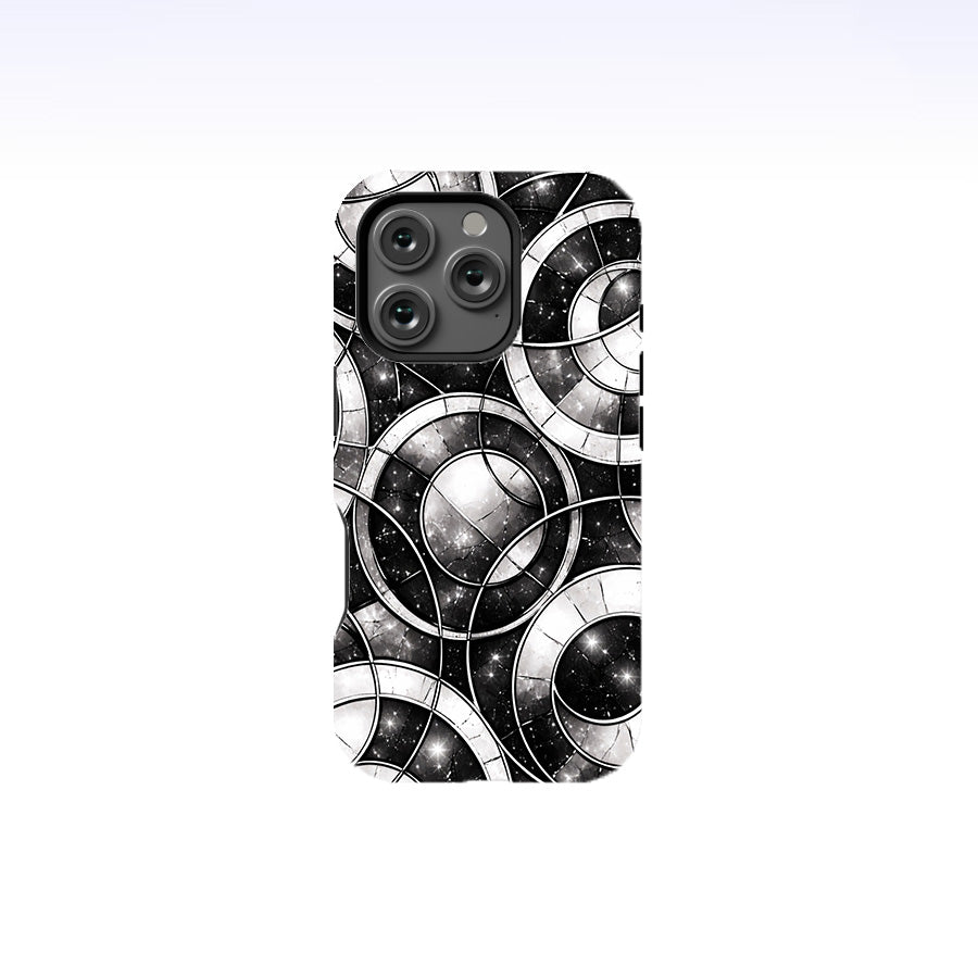 Monochrome stained pattern Phone Case
