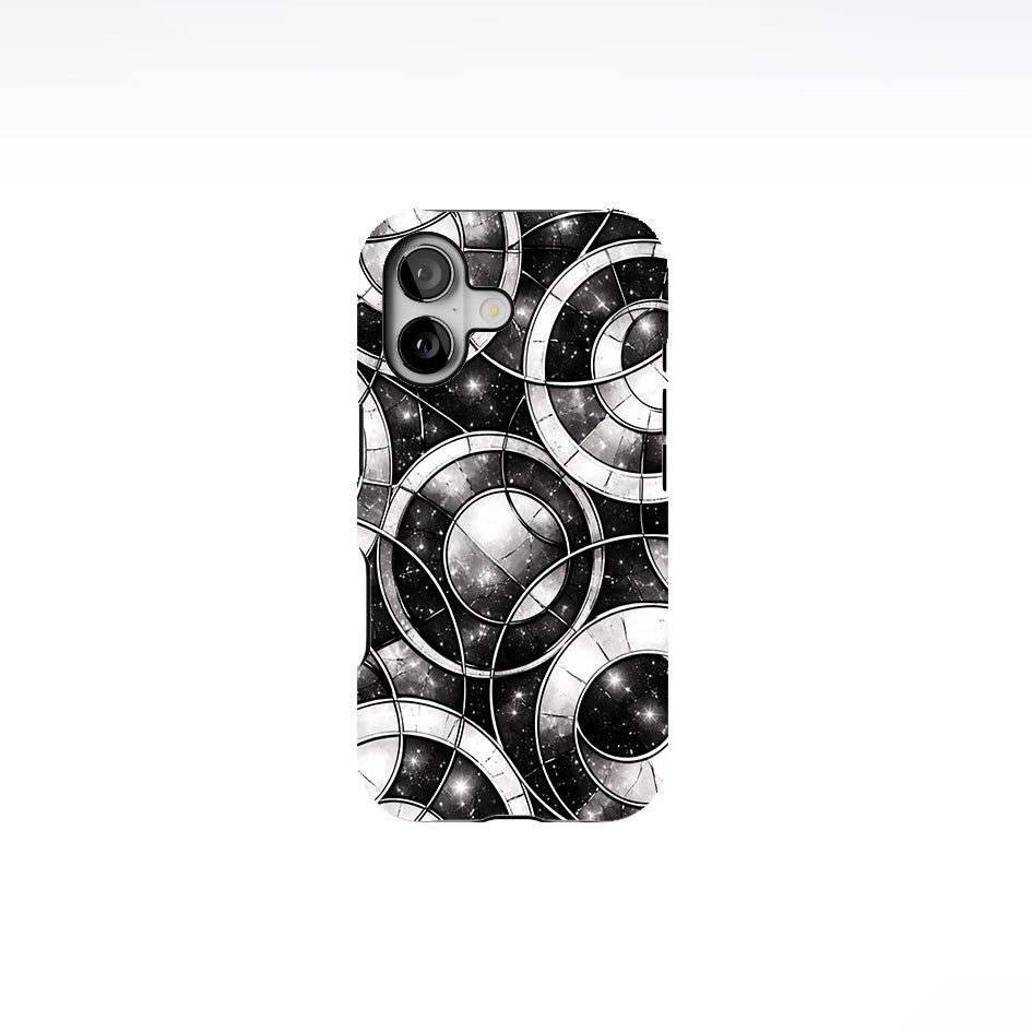 Monochrome stained pattern Phone Case