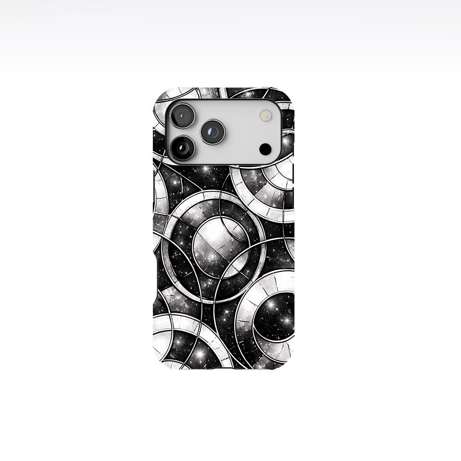 Monochrome stained pattern Phone Case