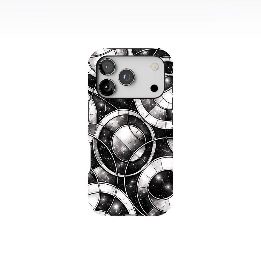 Monochrome stained pattern Phone Case