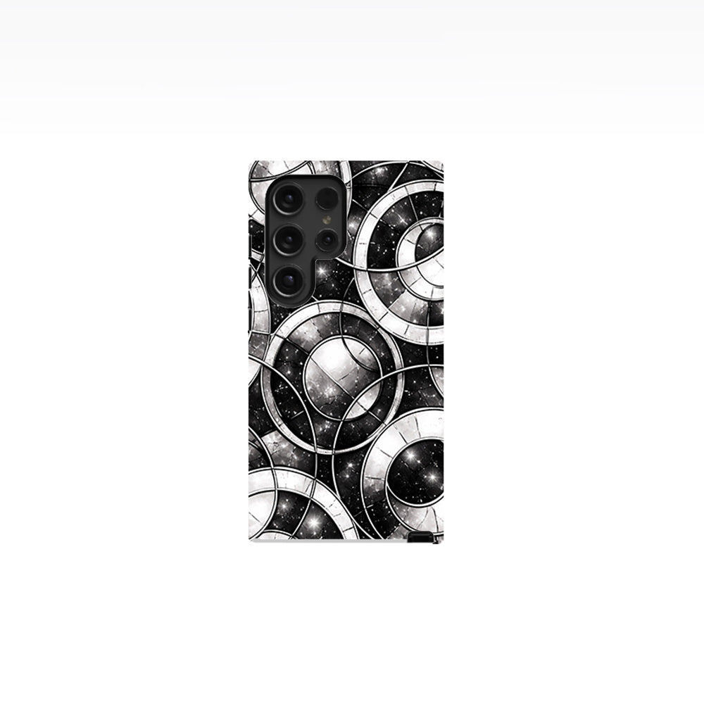 Monochrome stained pattern Phone Case