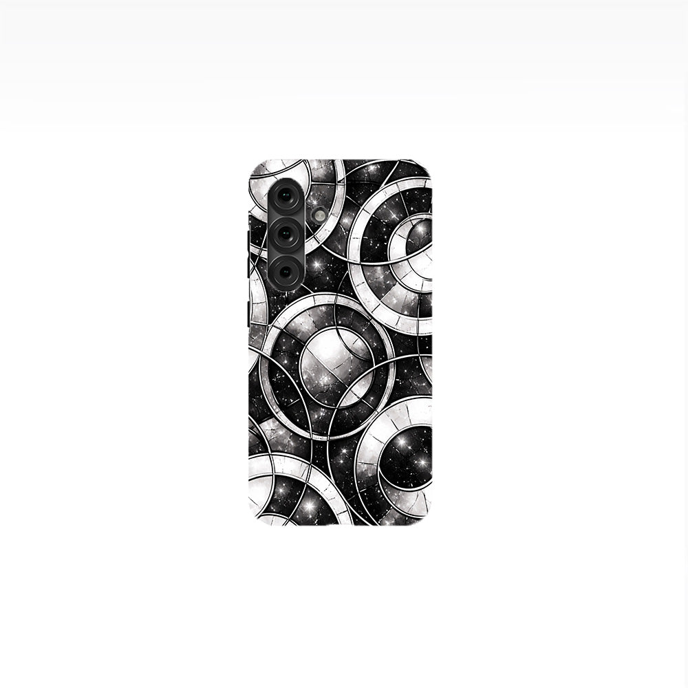 Monochrome stained pattern Phone Case