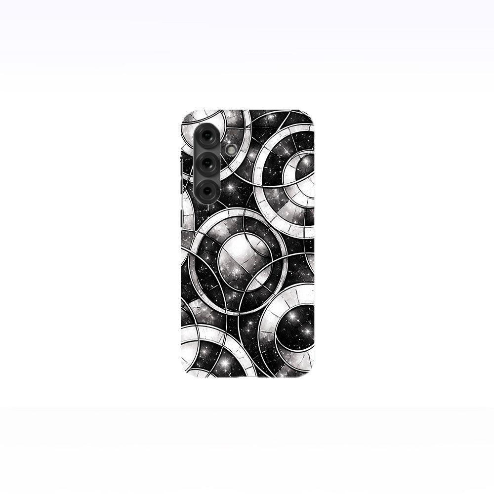 Monochrome stained pattern Phone Case