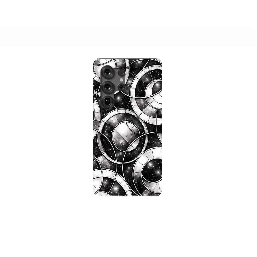 Monochrome stained pattern Phone Case