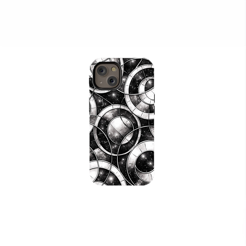 Monochrome stained pattern Phone Case