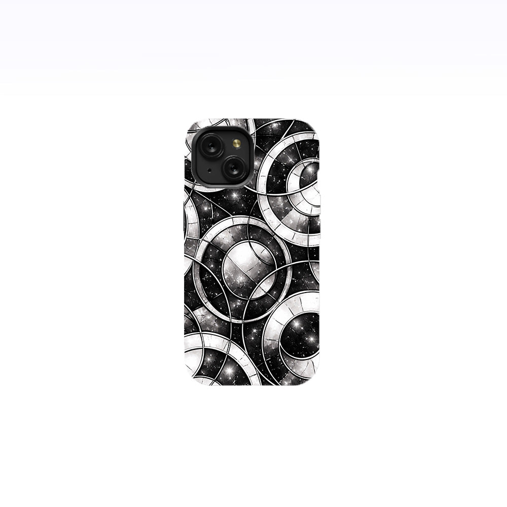 Monochrome stained pattern Phone Case