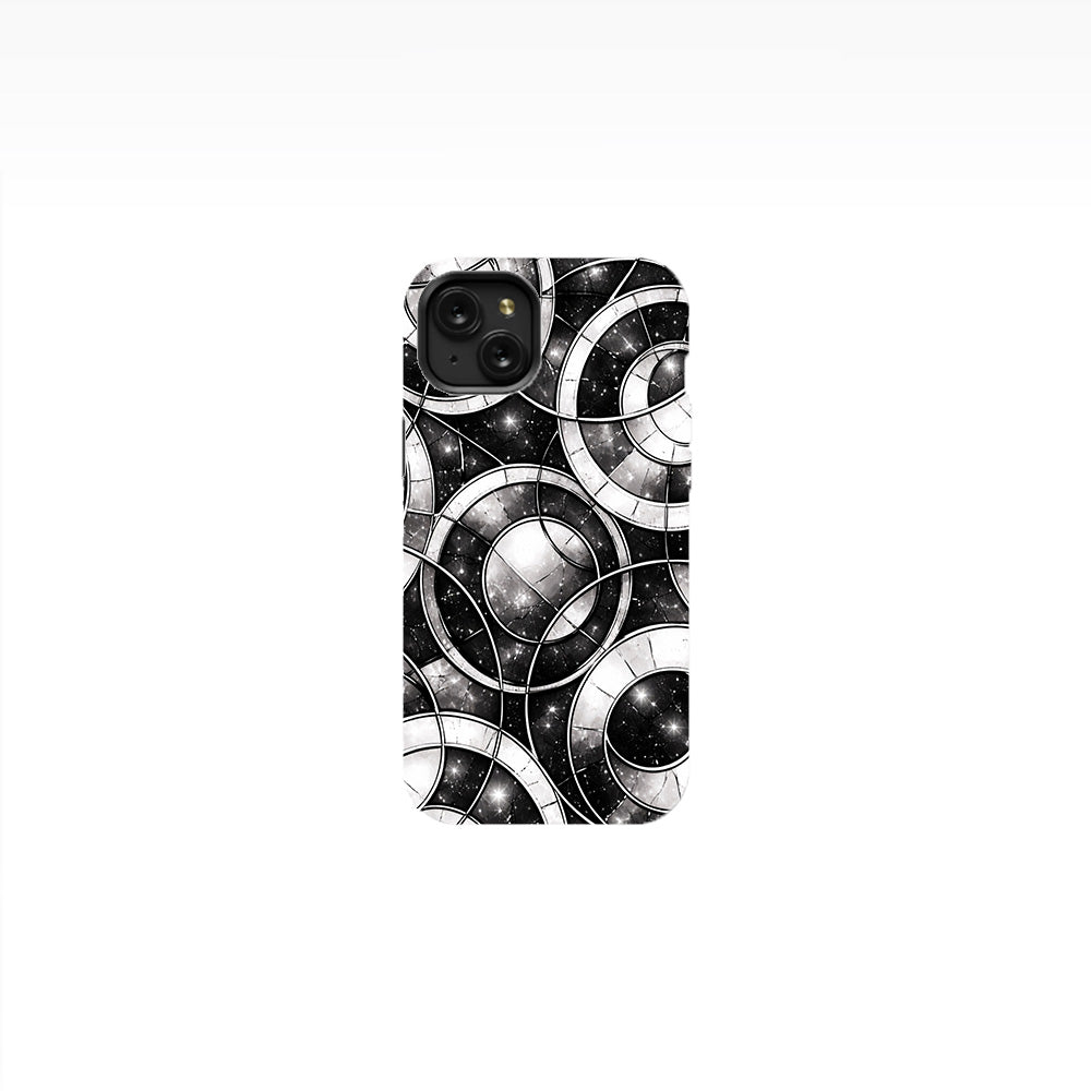 Monochrome stained pattern Phone Case