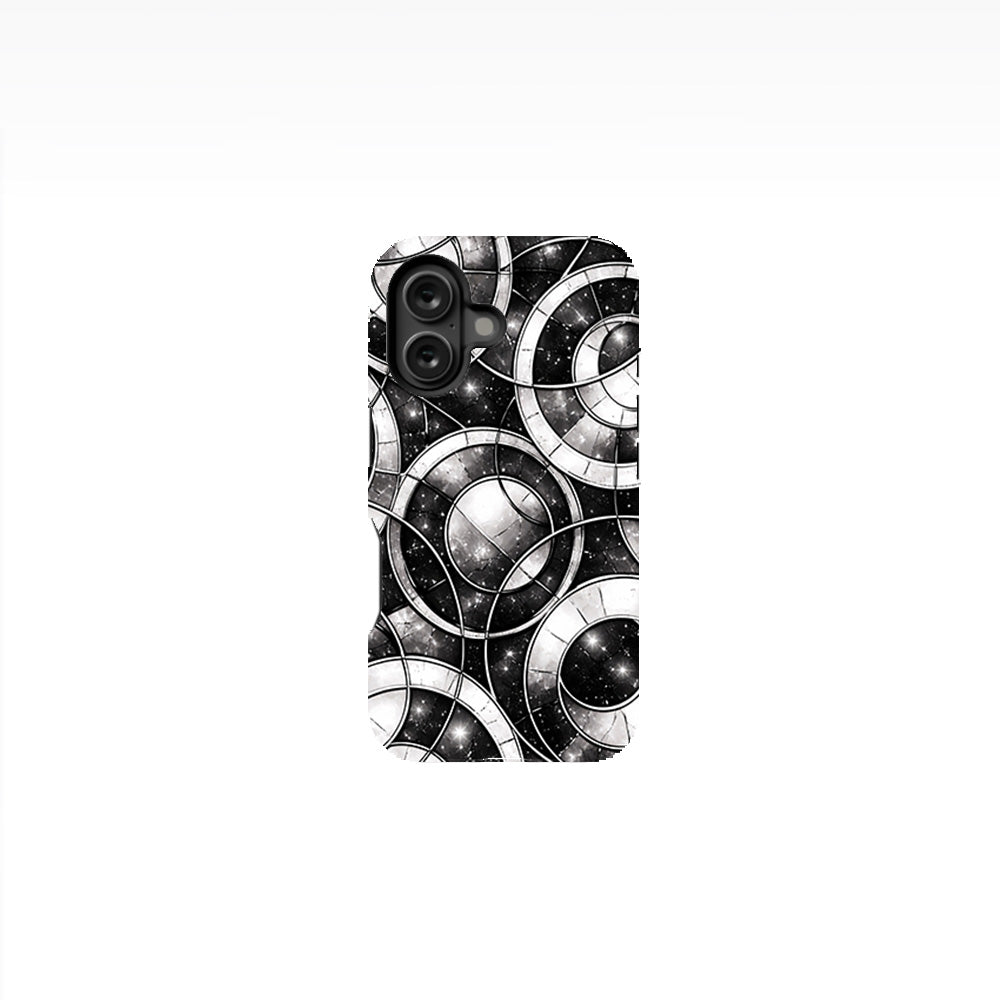 Monochrome stained pattern Phone Case