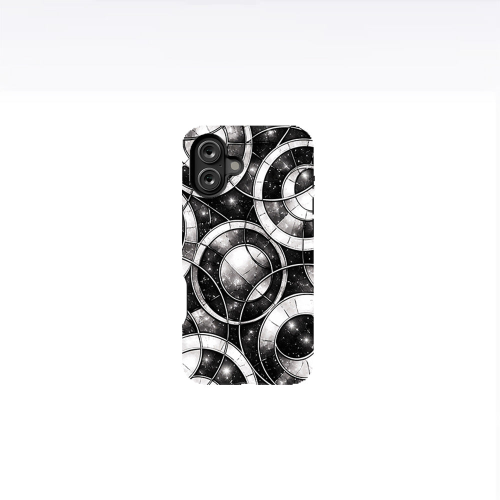 Monochrome stained pattern Phone Case